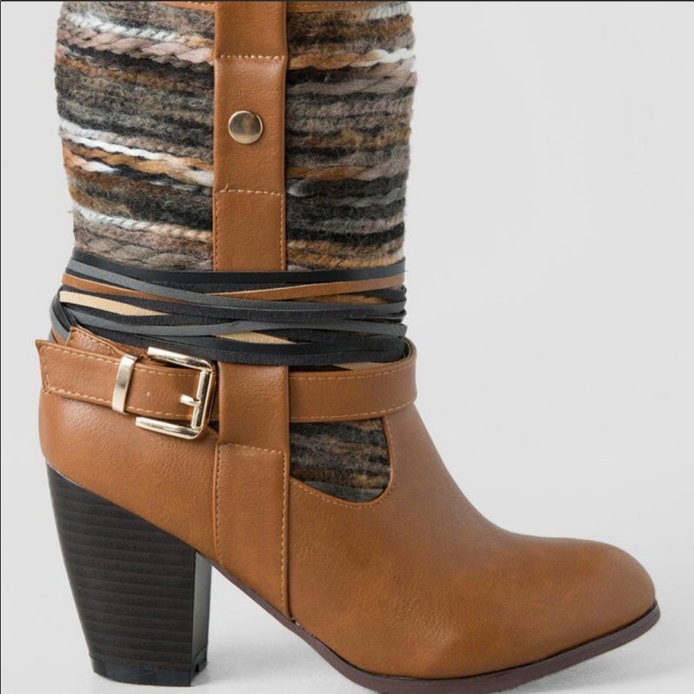 New Francesca’s Coachella-FR Tan Boots
